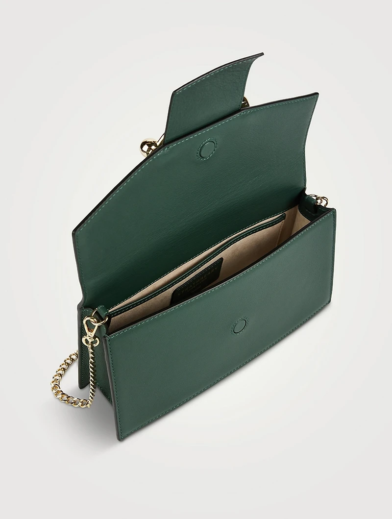 Mini Crescent Chain Leather Shoulder Bag