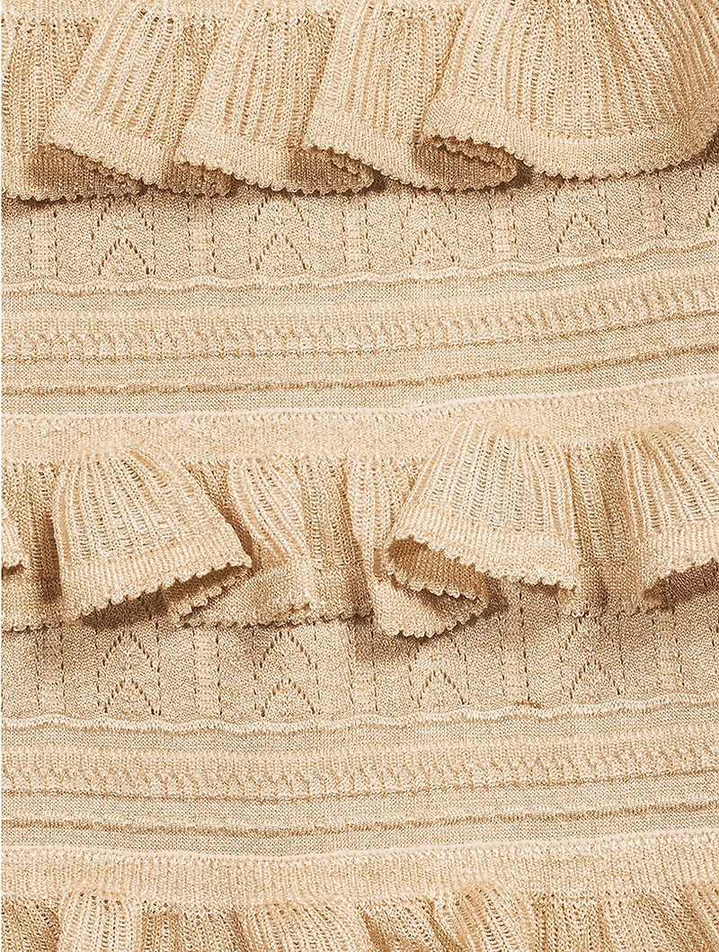 Matchmaker Ruffled Lurex Midi Skirt