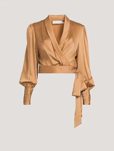 Silk Wrap Top