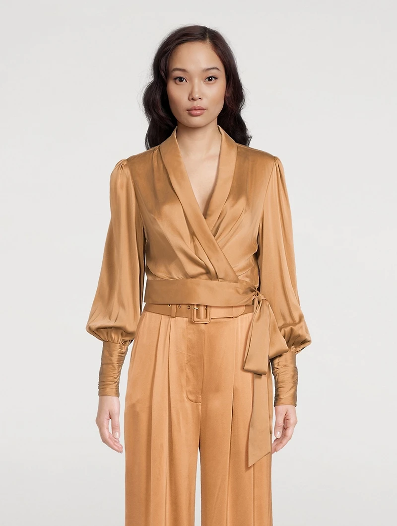Silk Wrap Top