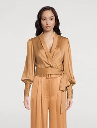 Silk Wrap Top