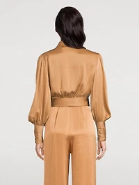 Silk Wrap Top