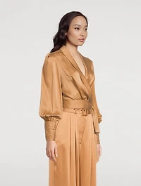 Silk Wrap Top