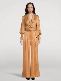 Silk Wrap Top