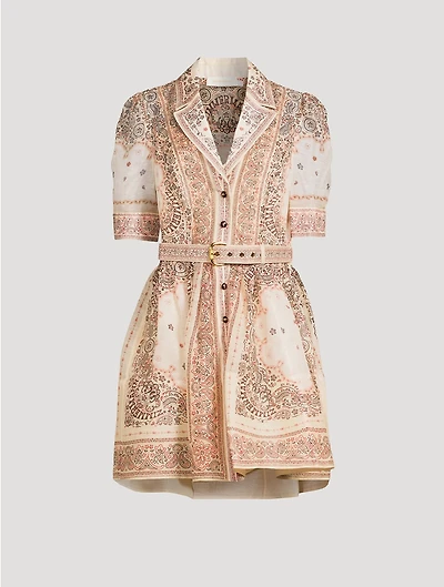 Matchmaker Belted Shirt Dress Bandana Print