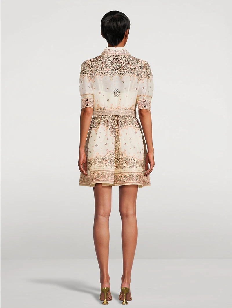 Matchmaker Belted Shirt Dress Bandana Print