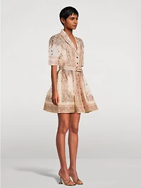 Matchmaker Belted Shirt Dress Bandana Print