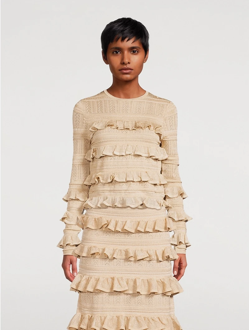 Matchmaker Ruffled Lurex Top