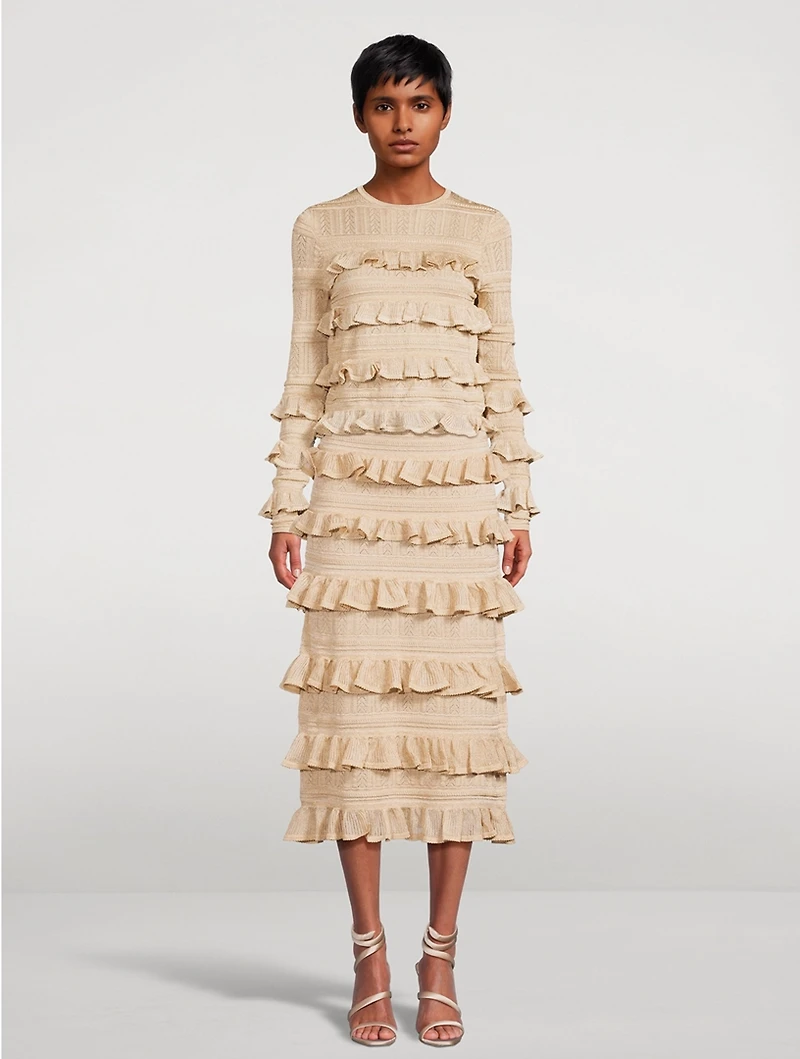 Matchmaker Ruffled Lurex Top