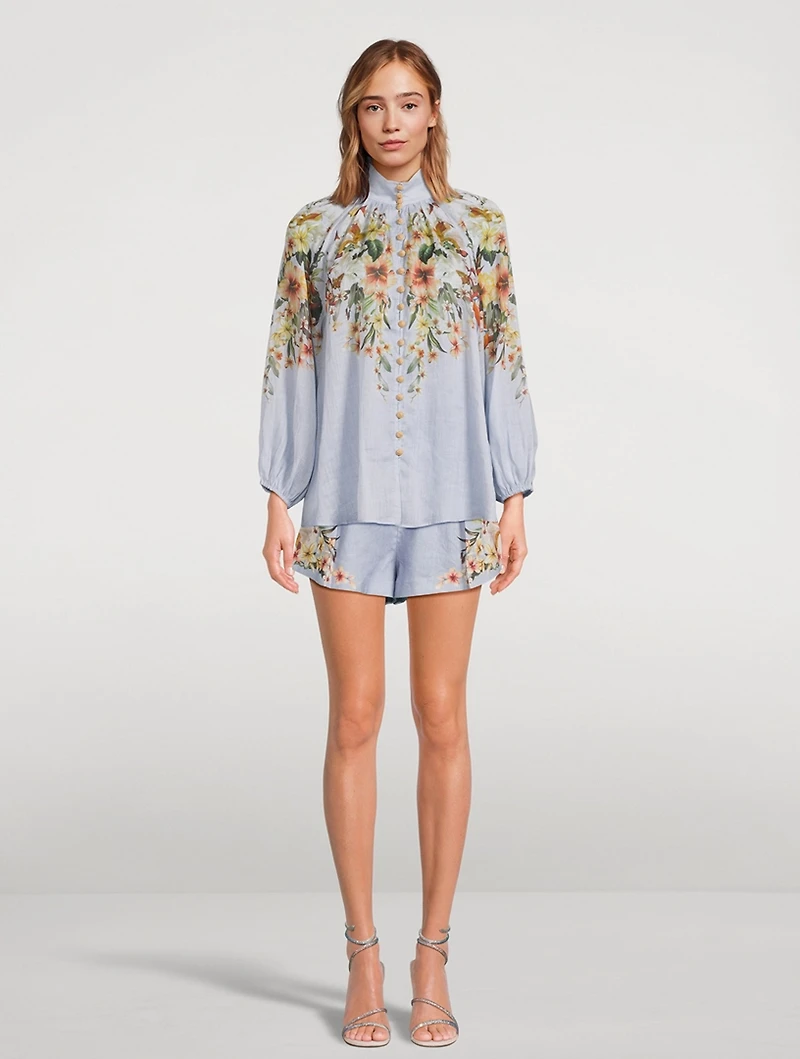Lexi Belted Shorts Floral Print
