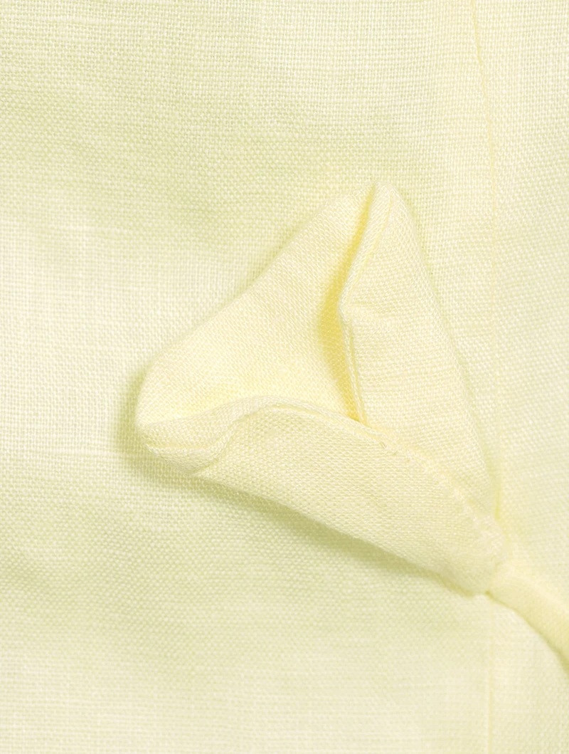 Matchmaker Rose Appliqué Linen Mini Dress