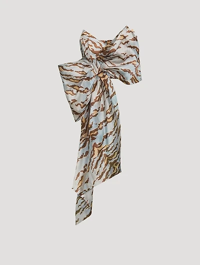 Matchmaker Printed Silk Bow Top