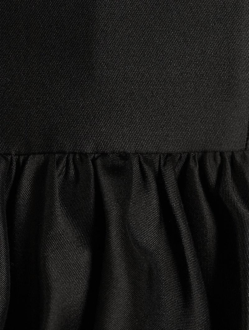 Matchmaker Silk And Wool Bustier Midi Dress