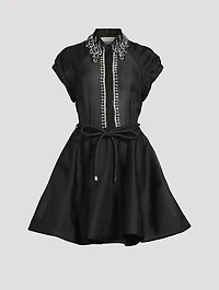 Matchmaker Linen And Silk Mini Dress