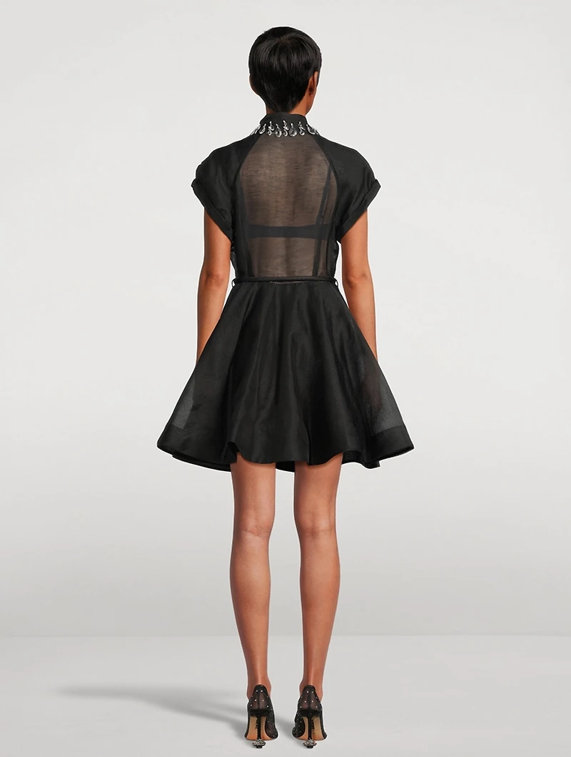 Matchmaker Linen And Silk Mini Dress