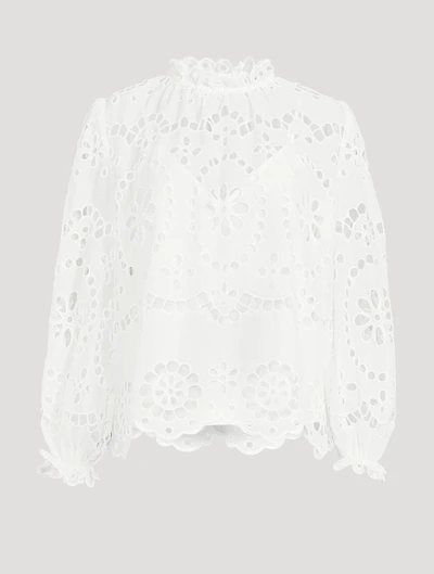 Lexi Embroidered Cotton Blouse