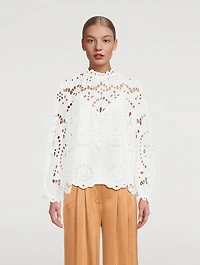 Lexi Embroidered Cotton Blouse