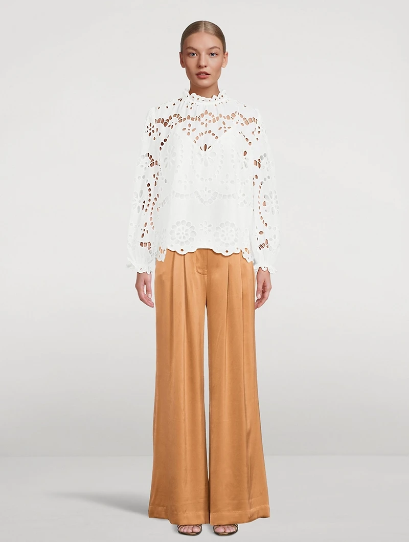 Lexi Embroidered Cotton Blouse