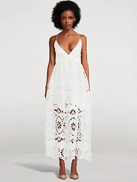 Lexi Embroidered Cotton Slip Dress