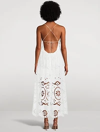 Lexi Embroidered Cotton Slip Dress