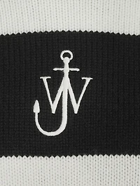 Anchor-Embroidered Cropped Sweater