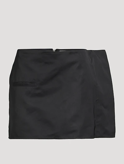 Side Panel Nylon Mini Skirt
