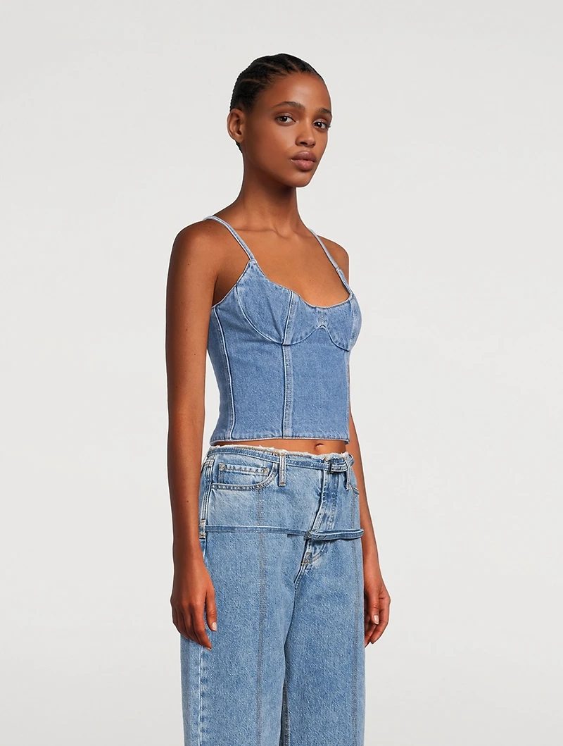 Denim Corset Top