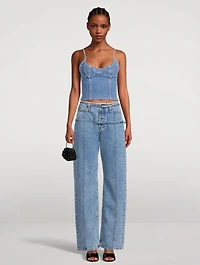 Denim Corset Top