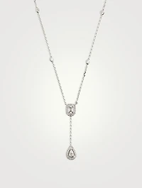 My Twin Tie 18K White Gold Necklace With Diamonds