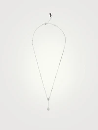 My Twin Tie 18K White Gold Necklace With Diamonds