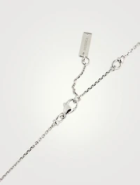 My Twin Tie 18K White Gold Necklace With Diamonds