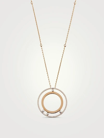 Move Romane 18K Rose Gold Necklace With Diamonds