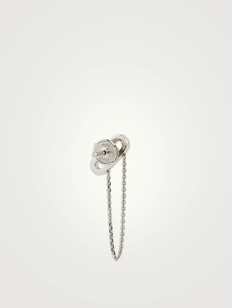Move Uno 18K White Gold Chain And Stud Earrings With Diamonds