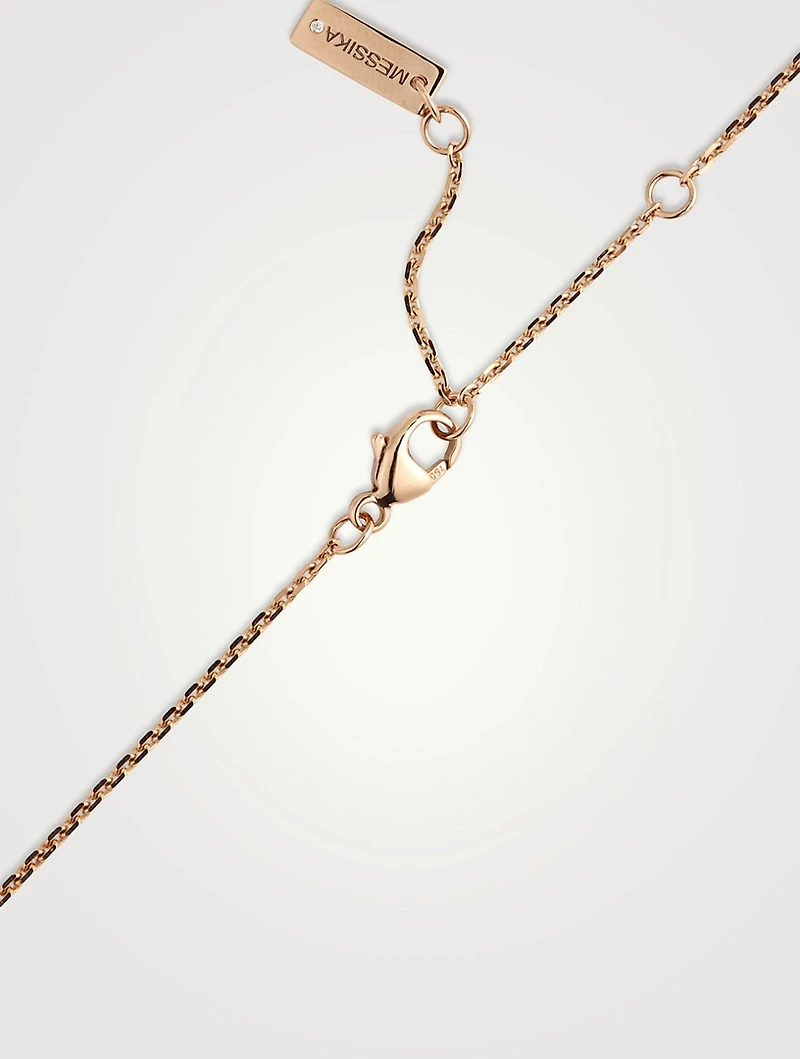 Lucky Eye 18K Rose Gold Necklace With Turquoise And Diamonds