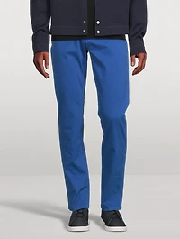 Stretch Gabardine Straight-Leg Jeans