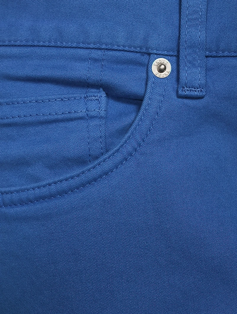 Stretch Gabardine Straight-Leg Jeans