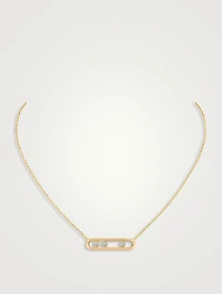 Move Classique 18K Gold Pavé Necklace With Diamonds