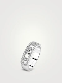 Move Noa 18K White Gold Pavé Ring With Diamonds