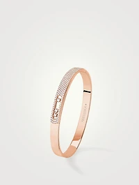 Move Noa 18K Rose Gold Pavé Bangle With Diamonds