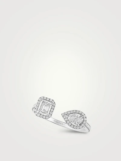 My Twin Toi & Moi 18K White Gold Ring With Diamonds