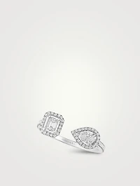 My Twin Toi & Moi 18K White Gold Ring With Diamonds