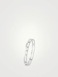 Move Romane 18K White Gold Bangle With Diamonds