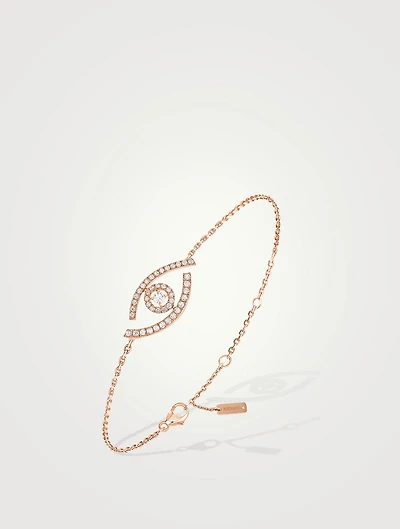 Lucky Eye 18K Gold Pavé Bracelet With Diamonds