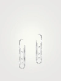 Move 10th 18K White Gold Earrings With Diamonds