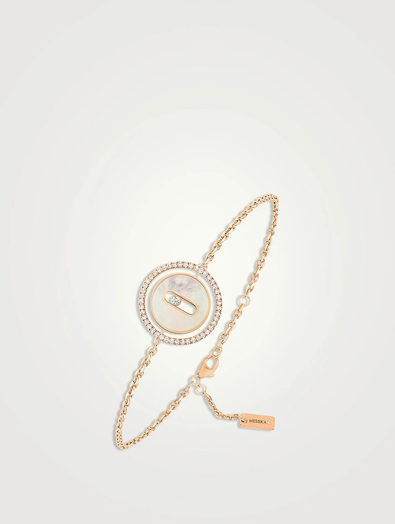 Lucky Move 18K Rose Gold Bracelet With Pearl And Diamonds