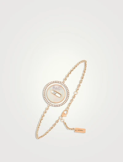 Lucky Move 18K Rose Gold Bracelet With Pearl And Diamonds