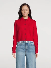 Shrunken Cashmere Wool Cardigan