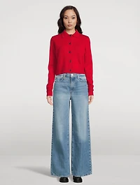 Shrunken Cashmere Wool Cardigan