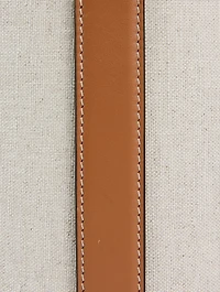 Kate Leather-Trimmed Canvas Bucket Bag