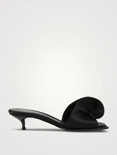 Swirl Satin Mules